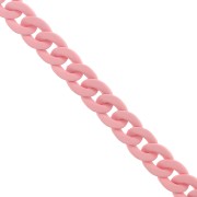 Chaîne acrylique maille gourmette 16 mm - Opaque rose Mat x48cm|raw }}