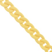 Chaîne acrylique maille gourmette 20 mm - Opaque jaune Mat x48cm|raw }}