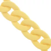 Chaîne acrylique maille gourmette 20 mm - Opaque jaune Mat x48cm