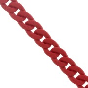Chaîne acrylique maille gourmette 20 mm - Opaque rouge Mat x48cm|raw }}