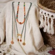 Perle ronde facettée 9 mm pierre gemme - Argent 925 Doré à l'Or fin - Cornaline x1