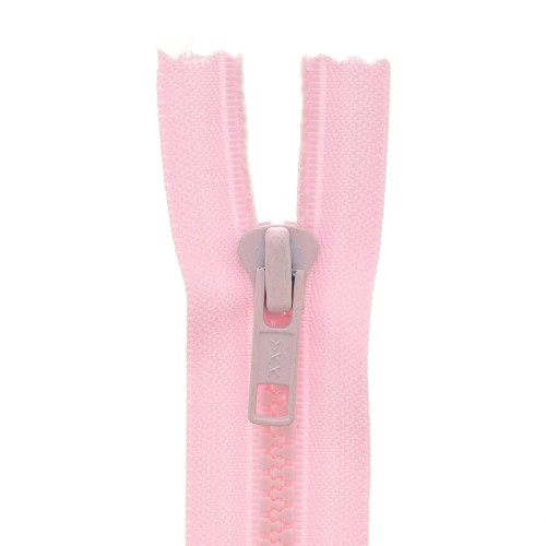 Fermeture à glissière injectée non-séparable 60 cm - Rose clair x1