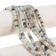 Perles Heishi rondelles en pierre gemme 6x3 mm - Amazonite d'afrique x37cm