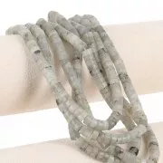 Perles Heishi rondelles en pierre gemme 6x3 mm - Labradorite x38cm