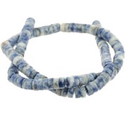Perles Heishi rondelles en pierre gemme teintée 6x3 mm - Sodalite x38cm