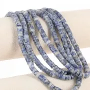 Perles Heishi rondelles en pierre gemme teintée 6x3 mm - Sodalite x38cm