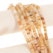 Perles rondelles Heishi en pierre gemme  teintée 6x3 mm - Jade Topaz x38cm