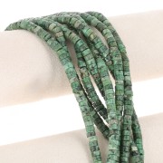 Perles Heishi rondelle pierre gemme teintée 6x3mm Turquoise africaine Jaspe x38cm