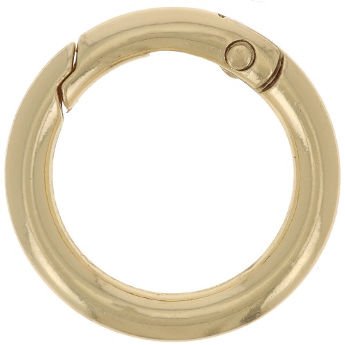 Fermoir rond mousqueton 27 mm - Doré x1