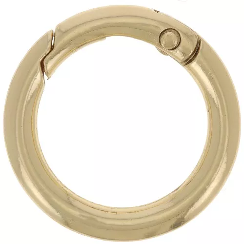 Fermoir rond mousqueton 27 mm - Doré x1