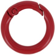 Fermoir rond mousqueton 25 mm - Rouge x1