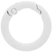 Fermoir rond mousqueton 25 mm - Blanc x1