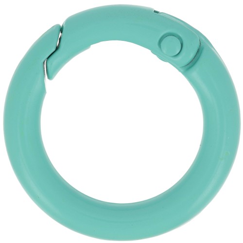 Fermoir rond mousqueton 25 mm - Mint x1
