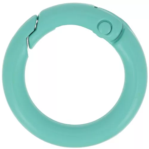 Fermoir rond mousqueton 25 mm - Mint x1