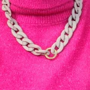 Fermoir rond mousqueton 25 mm - Mint x1