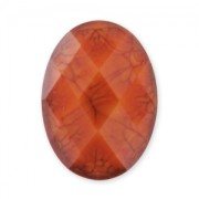 Cabochon facetté en résine 18x13 mm Orange x1|raw }}