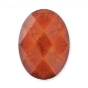 Cabochon facetté en résine 18x13 mm Orange x1
