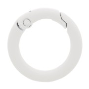 Fermoir rond mousqueton 20 mm - Blanc x1|raw }}