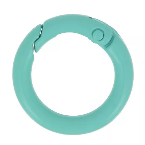 Fermoir rond mousqueton 20 mm - Mint x1