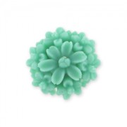 Cabochon fleur en résine  13 mm Vert Mat x1|raw }}