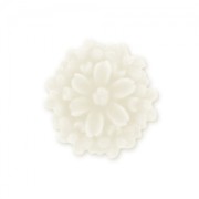 Cabochon fleur en résine  13 mm Crème Mat x1|raw }}