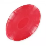 Cabochon pailleté 25x18 mm Rouge x1