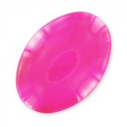 Cabochon pailleté 25x18 mm Rose Fluo x1