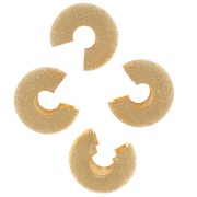 Caches perles à écraser diamantés 9 mm - Doré à l'or fin x20|raw }}