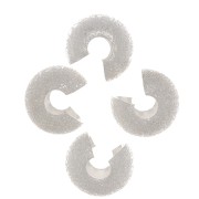 Caches perles à écraser diamantés 9 mm - Placage Argent fin x20|raw }}