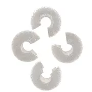 Caches perles à écraser diamantés 9 mm - Placage Argent fin x20