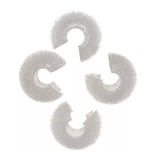 Caches perles à écraser diamantés 9 mm - Placage Argent fin x20