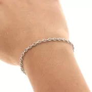 Chaîne maille Forçat 4,1x3,1 mm en Acier inoxydable x1m