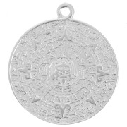 Pendentif calendrier aztèque 21,5 mm en Argent 925 x1