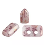 Perles en verre Piros® par Puca® 2x5 mm - Opaque White Bronze x10g