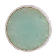 Perle ronde facettée 9 mm en pierre gemme - Argent 925 - Amazonite x1|raw }}