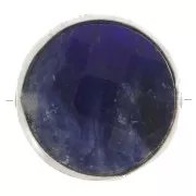 Perle ronde facettée 9 mm en pierre gemme - Argent 925 - Sodalite x1