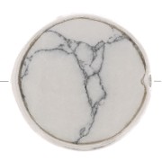 Perle ronde facettée 9 mm en pierre gemme - Argent 925 - Howlite x1|raw }}