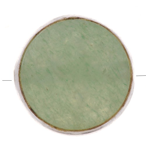 Perle ronde facettée 9 mm en pierre gemme - Argent 925 - Aventurine x1
