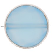 Perle ronde facettée 9 mm en pierre gemme teintée - Argent 925 - Onyx bleu x1