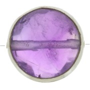 Perle ronde facettée 9 mm en pierre gemme - Argent 925 - Amethyste x1|raw }}