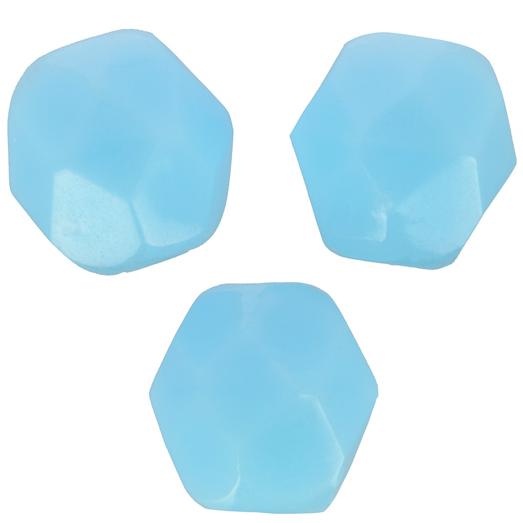 25 Perles Facettes De Bohême Preciosa 6mm – Opaques, Mix Bleu/vert, Céramique – Neuf, Fabriqué En France