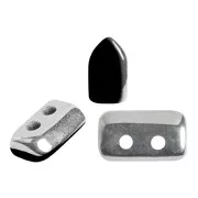 Perles en verre Piros® par Puca® 2x5 mm - Jet Silver x10g