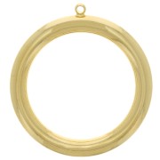 Pendentif cercle 36 mm - Doré à l'or fin x1|raw }}