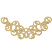 Intercalaire pour collier demi lune filigrané 31x12.5 mm - Doré à l'or fin x1|raw }}