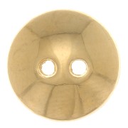 Bouton rond bombé 10 mm - Doré à l'or fin x1