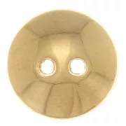 Bouton rond bombé 10 mm - Doré à l'or fin x1
