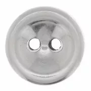Bouton rond bombé 10 mm - Placage argent fin vieilli x1