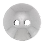 Bouton rond bombé 10 mm - Placage argent fin vieilli x1