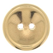 Bouton rond bombé 12 mm - Doré à l'or fin x1|raw }}