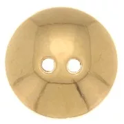 Bouton rond bombé 12 mm - Doré à l'or fin x1